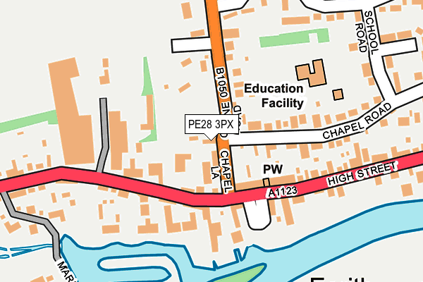 PE28 3PX map - OS OpenMap – Local (Ordnance Survey)