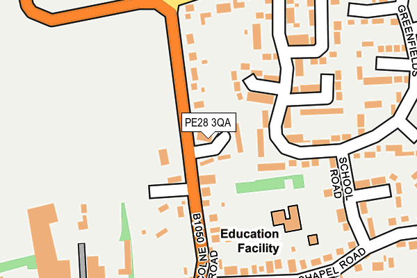 PE28 3QA map - OS OpenMap – Local (Ordnance Survey)
