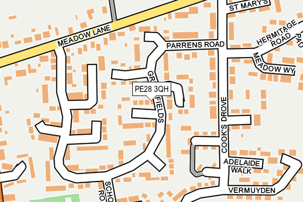 PE28 3QH map - OS OpenMap – Local (Ordnance Survey)