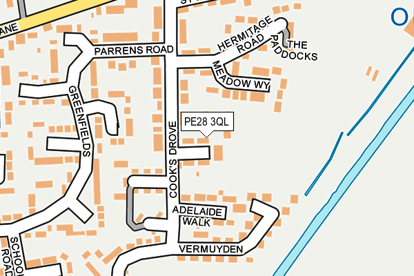 PE28 3QL map - OS OpenMap – Local (Ordnance Survey)