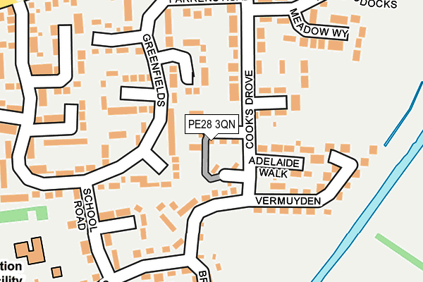 PE28 3QN map - OS OpenMap – Local (Ordnance Survey)