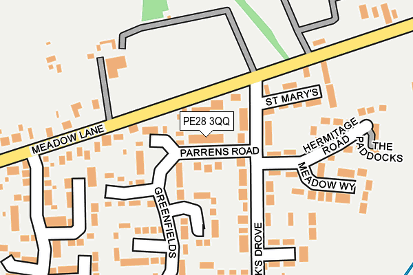 PE28 3QQ map - OS OpenMap – Local (Ordnance Survey)