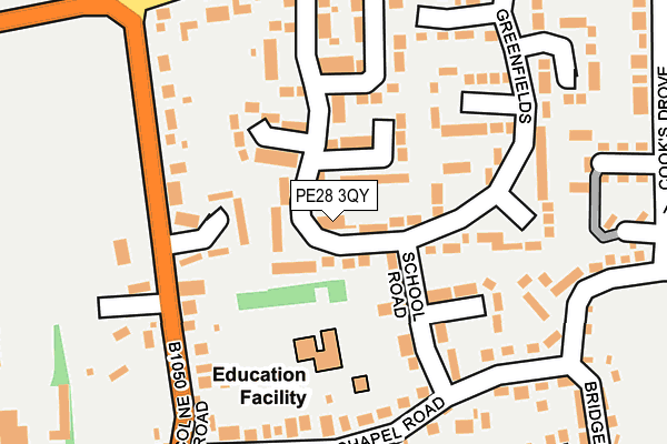 PE28 3QY map - OS OpenMap – Local (Ordnance Survey)