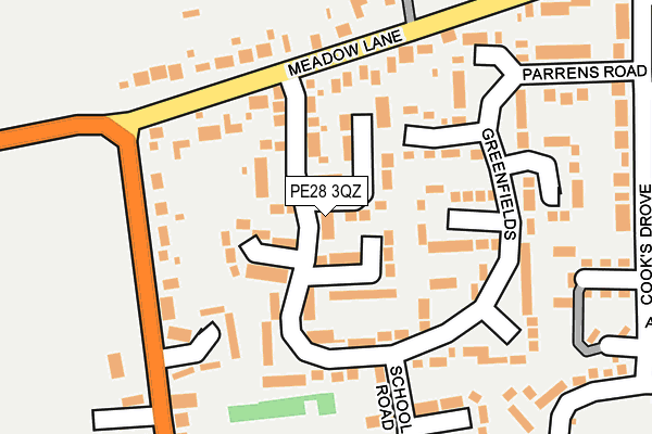 PE28 3QZ map - OS OpenMap – Local (Ordnance Survey)