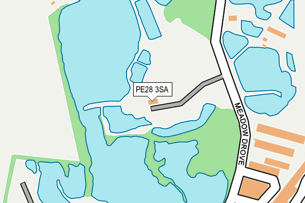 PE28 3SA map - OS OpenMap – Local (Ordnance Survey)