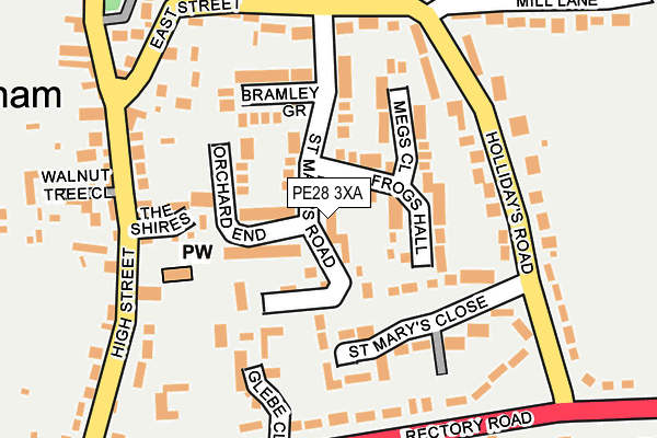 PE28 3XA map - OS OpenMap – Local (Ordnance Survey)