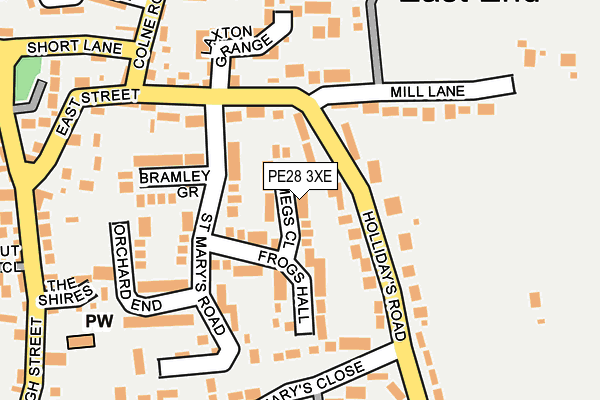PE28 3XE map - OS OpenMap – Local (Ordnance Survey)