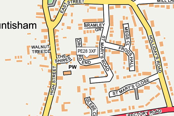 PE28 3XF map - OS OpenMap – Local (Ordnance Survey)