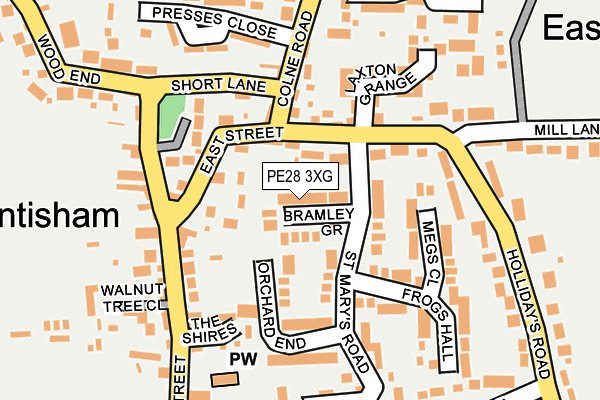PE28 3XG map - OS OpenMap – Local (Ordnance Survey)