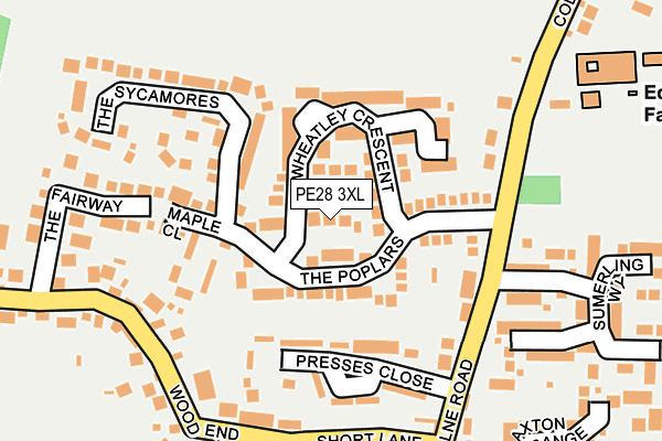 PE28 3XL map - OS OpenMap – Local (Ordnance Survey)