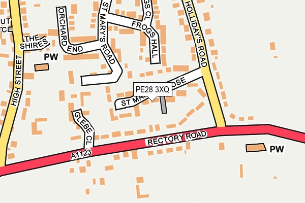PE28 3XQ map - OS OpenMap – Local (Ordnance Survey)