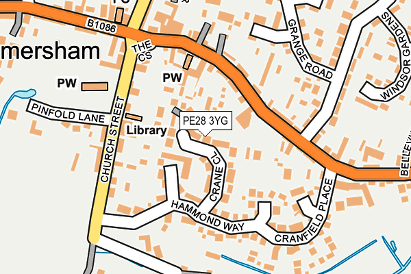 PE28 3YG map - OS OpenMap – Local (Ordnance Survey)