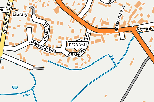 PE28 3YJ map - OS OpenMap – Local (Ordnance Survey)