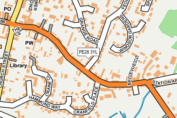 PE28 3YL map - OS OpenMap – Local (Ordnance Survey)