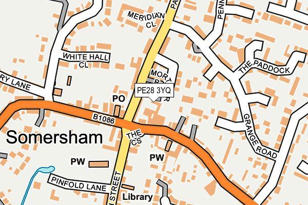 PE28 3YQ map - OS OpenMap – Local (Ordnance Survey)