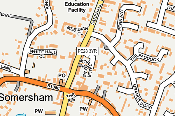 PE28 3YR map - OS OpenMap – Local (Ordnance Survey)