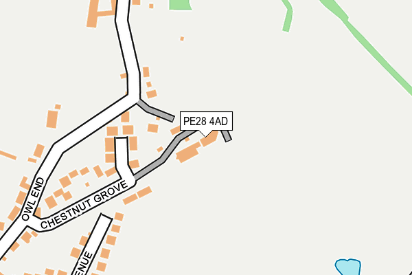 PE28 4AD map - OS OpenMap – Local (Ordnance Survey)