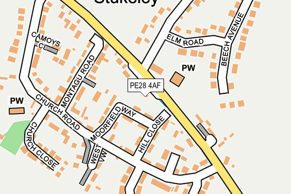 PE28 4AF map - OS OpenMap – Local (Ordnance Survey)