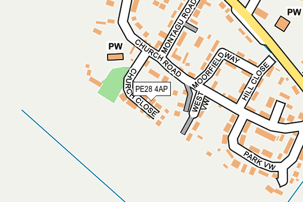 PE28 4AP map - OS OpenMap – Local (Ordnance Survey)