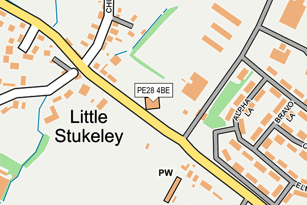 PE28 4BE map - OS OpenMap – Local (Ordnance Survey)