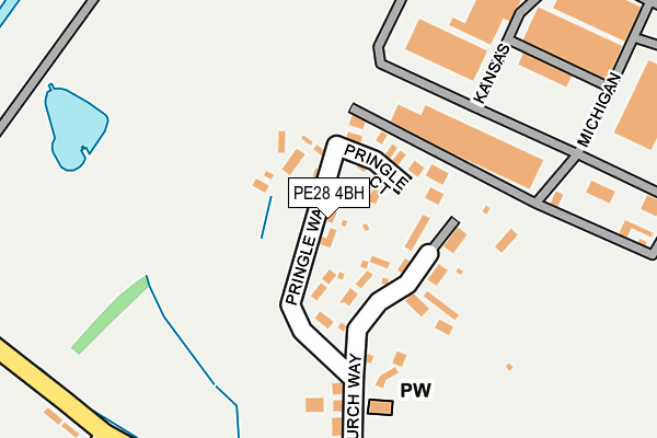 PE28 4BH map - OS OpenMap – Local (Ordnance Survey)