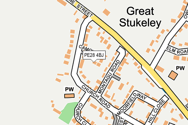 PE28 4BJ map - OS OpenMap – Local (Ordnance Survey)