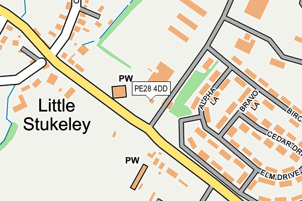 PE28 4DD map - OS OpenMap – Local (Ordnance Survey)