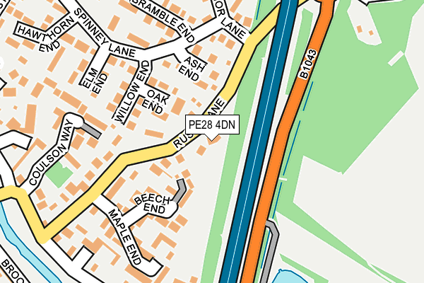 PE28 4DN map - OS OpenMap – Local (Ordnance Survey)