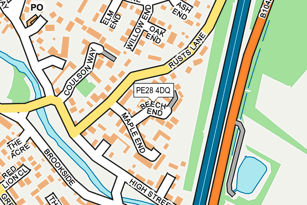 PE28 4DQ map - OS OpenMap – Local (Ordnance Survey)