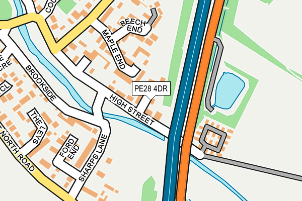 PE28 4DR map - OS OpenMap – Local (Ordnance Survey)
