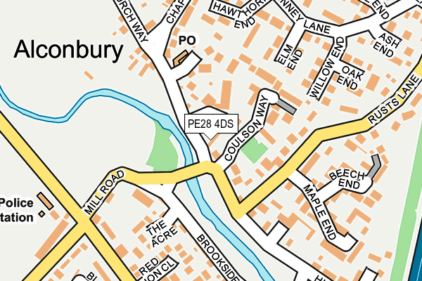 PE28 4DS map - OS OpenMap – Local (Ordnance Survey)