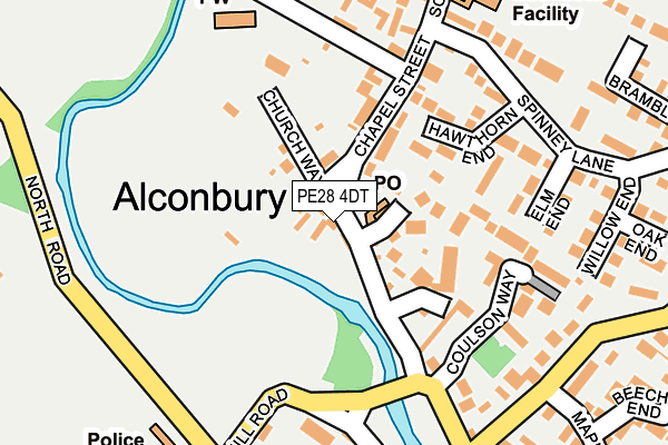 PE28 4DT map - OS OpenMap – Local (Ordnance Survey)
