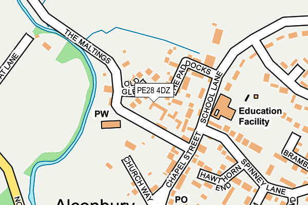 PE28 4DZ map - OS OpenMap – Local (Ordnance Survey)