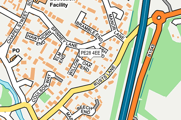 PE28 4EE map - OS OpenMap – Local (Ordnance Survey)