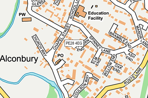 PE28 4EG map - OS OpenMap – Local (Ordnance Survey)