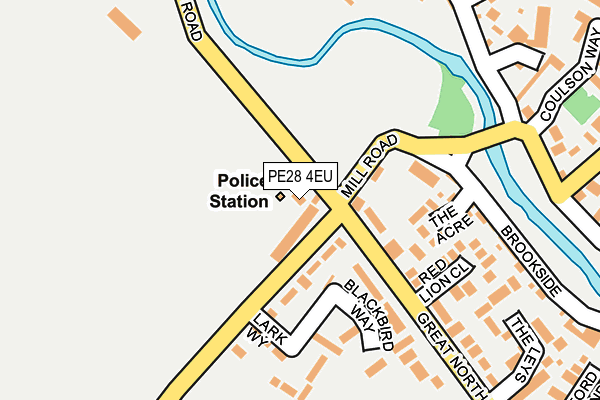 PE28 4EU map - OS OpenMap – Local (Ordnance Survey)