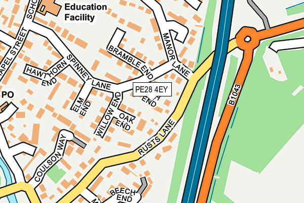 PE28 4EY map - OS OpenMap – Local (Ordnance Survey)