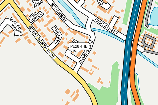 PE28 4HB map - OS OpenMap – Local (Ordnance Survey)