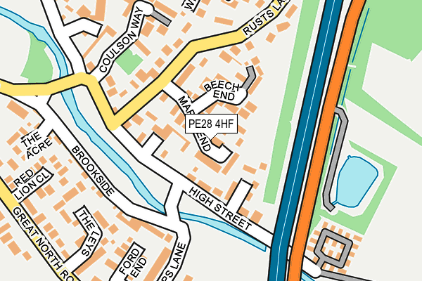 PE28 4HF map - OS OpenMap – Local (Ordnance Survey)