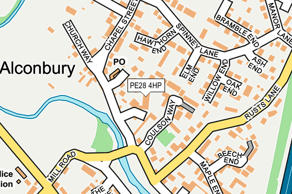 PE28 4HP map - OS OpenMap – Local (Ordnance Survey)