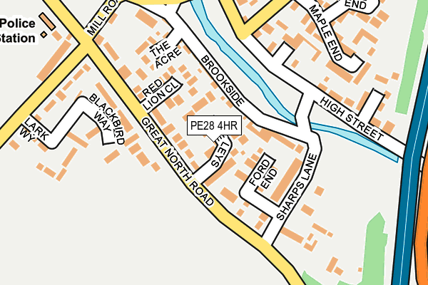 PE28 4HR map - OS OpenMap – Local (Ordnance Survey)