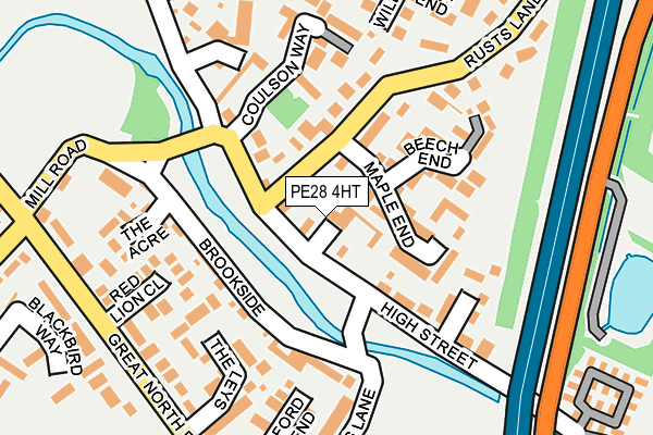 PE28 4HT map - OS OpenMap – Local (Ordnance Survey)