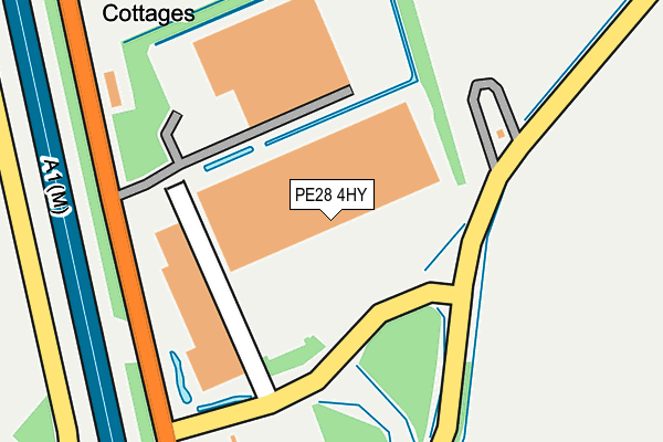 PE28 4HY map - OS OpenMap – Local (Ordnance Survey)