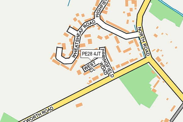 PE28 4JT map - OS OpenMap – Local (Ordnance Survey)