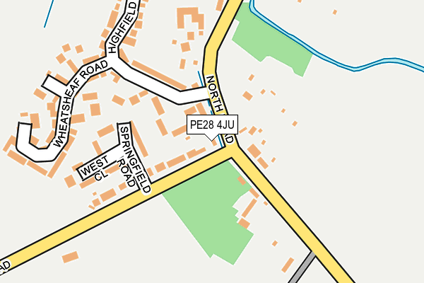 PE28 4JU map - OS OpenMap – Local (Ordnance Survey)