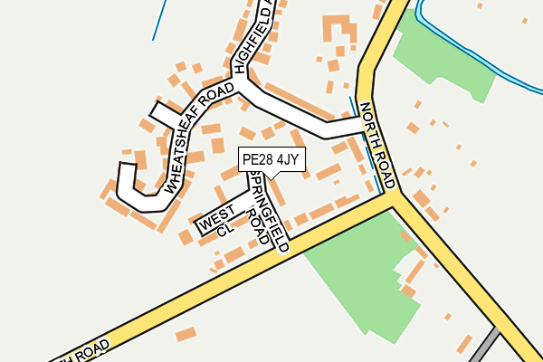 PE28 4JY map - OS OpenMap – Local (Ordnance Survey)