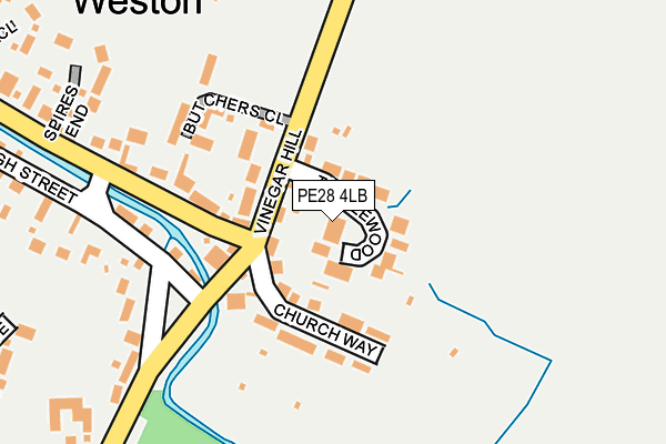 PE28 4LB map - OS OpenMap – Local (Ordnance Survey)