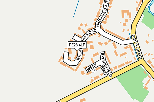 PE28 4LF map - OS OpenMap – Local (Ordnance Survey)