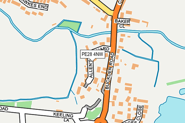 PE28 4NW map - OS OpenMap – Local (Ordnance Survey)