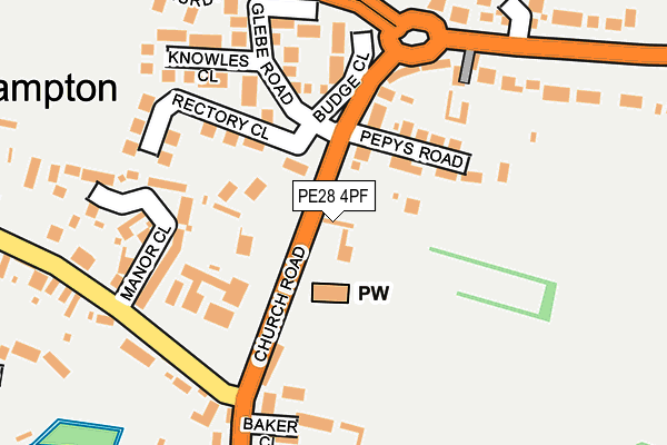 PE28 4PF map - OS OpenMap – Local (Ordnance Survey)